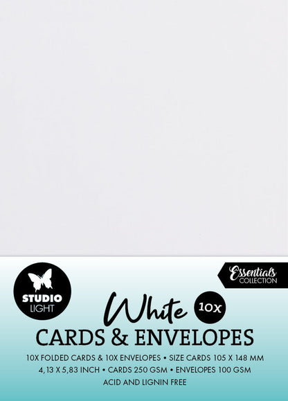 Cartes et enveloppes SL Blanches A6 Consommables 20 pièces
