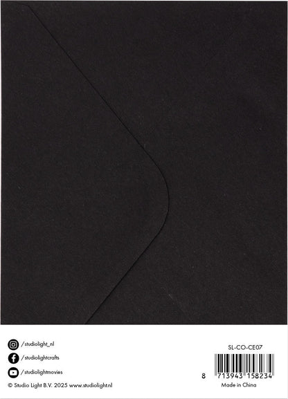 SL Cards & Envelopes Black 5x7 Inch Consumables 20 PC