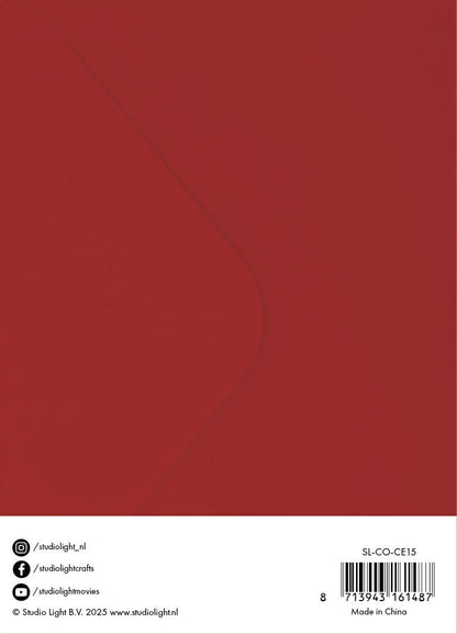 SL Cards & Envelopes Christmas Red Consumables 20 Pieces