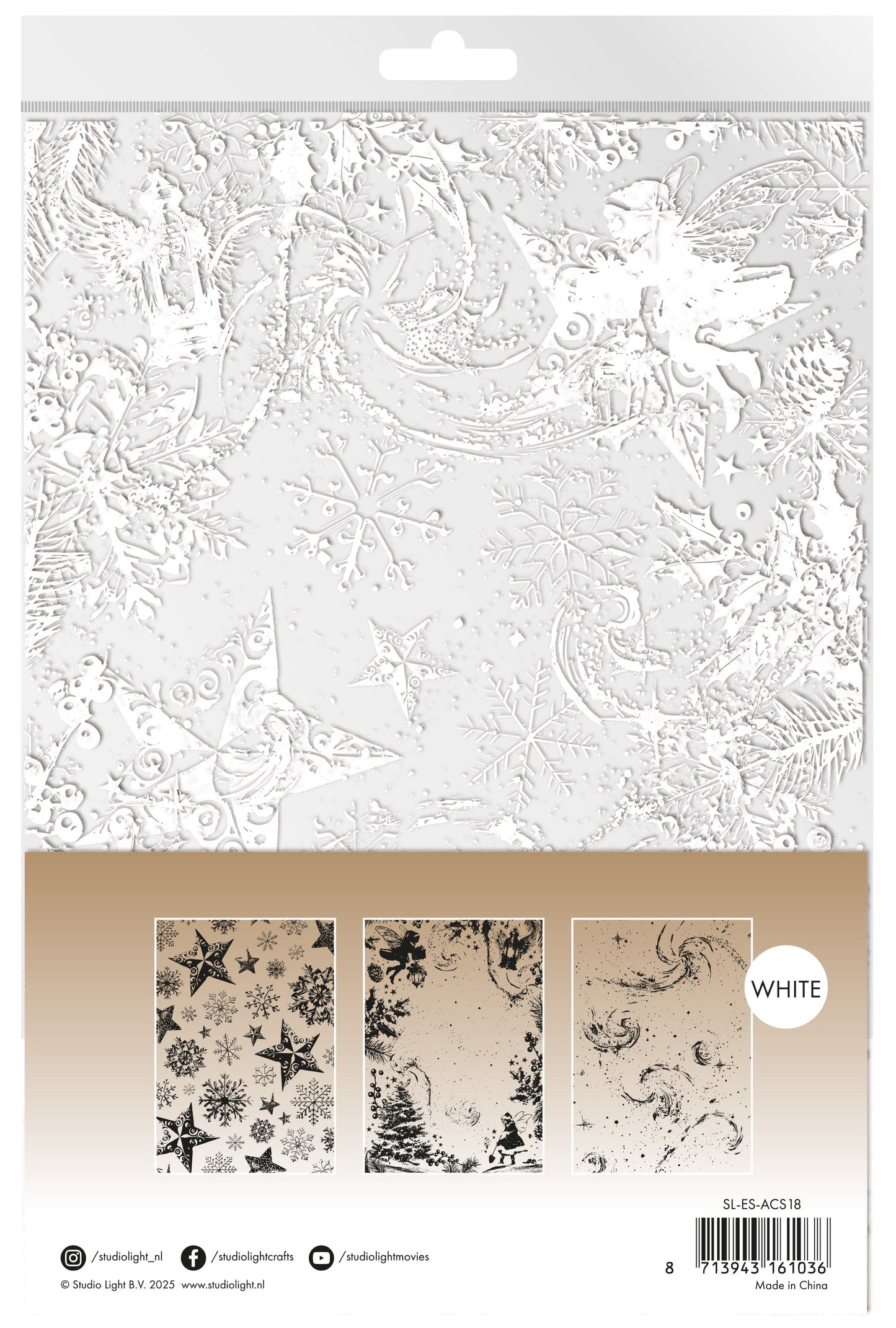 SL Acetate Sheets Snow, Fairies & Stars Essentials 6 Sheets