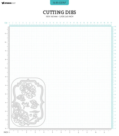 SL Cutting Die Peony Frame Shape Essentials 100x143x1mm 10 PC nr.767