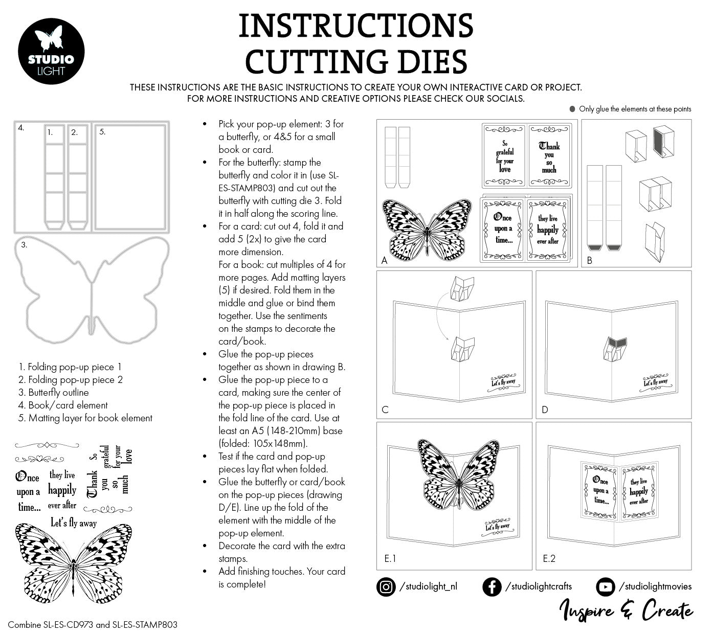 SL Cutting Die Pop-Up Essentials 5 Pieces