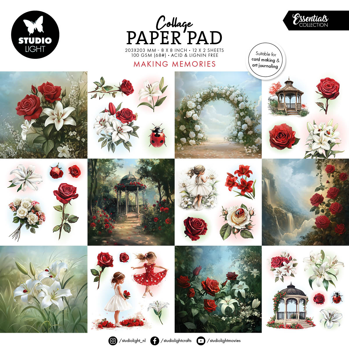 SL Collage Paper Pad Making Memories Essentials 24 Sheets