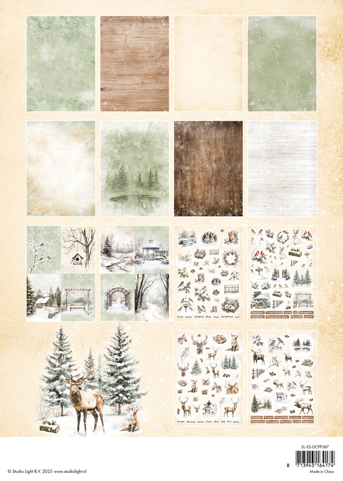 SL Die-Cut Designer Paper Pad Winter Woodland Essentials