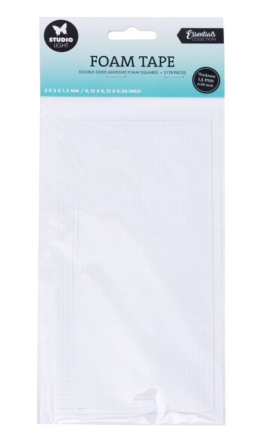 SL Double-Sided Foam Tape Blocks 3x3mm Essentials Tools - 2178 PC