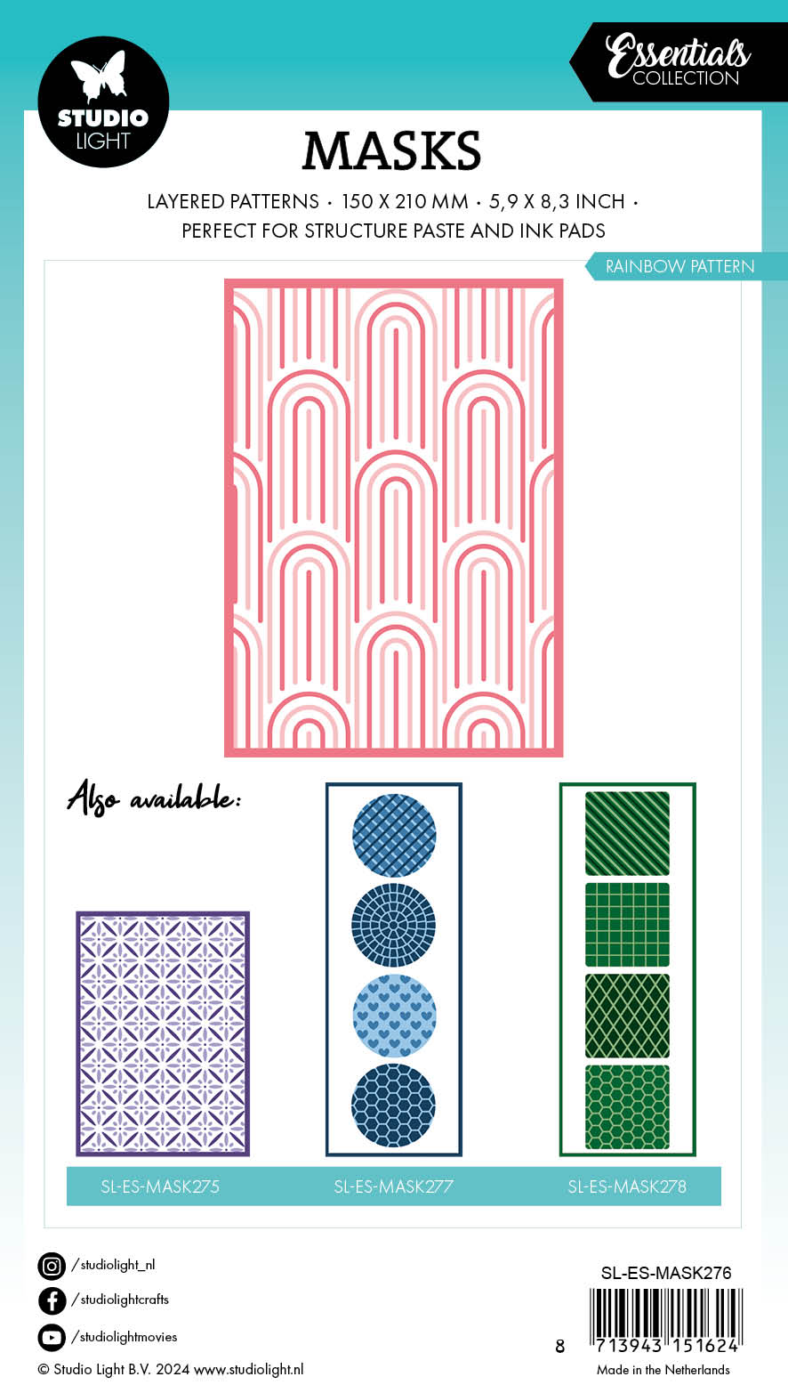 SL Mask Rainbow Pattern Essentials 1 PC