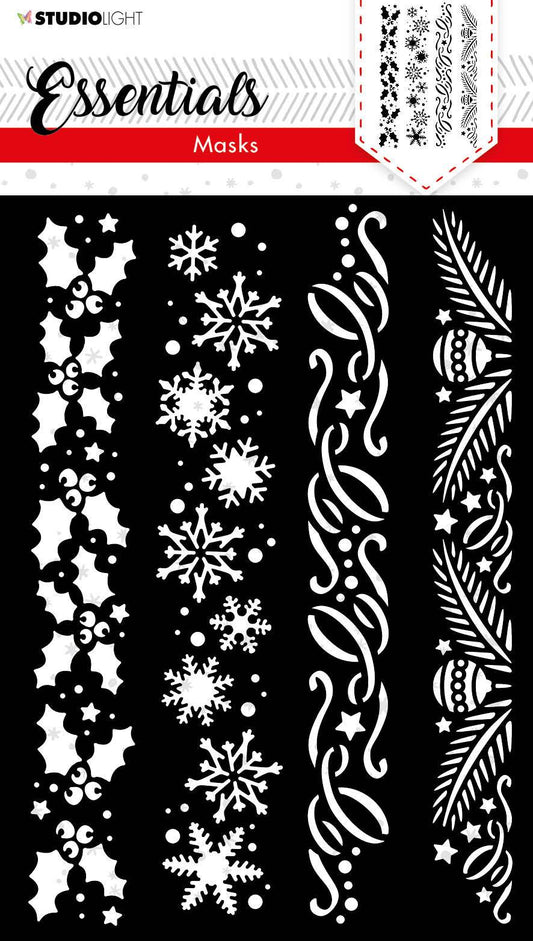 SL Masque Noël Bordures Verticales Essentiels 148x210mm 4 pièces n°37