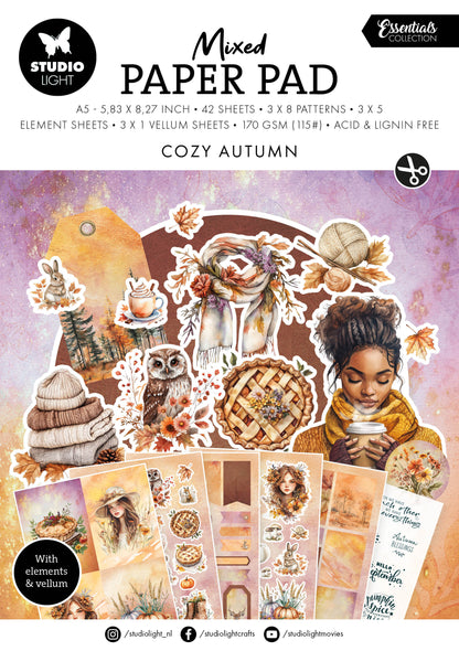 SL Bloc de papiers mixtes Autumn Essentials 42 feuilles