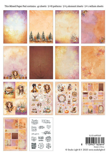 SL Bloc de papiers mixtes Autumn Essentials 42 feuilles
