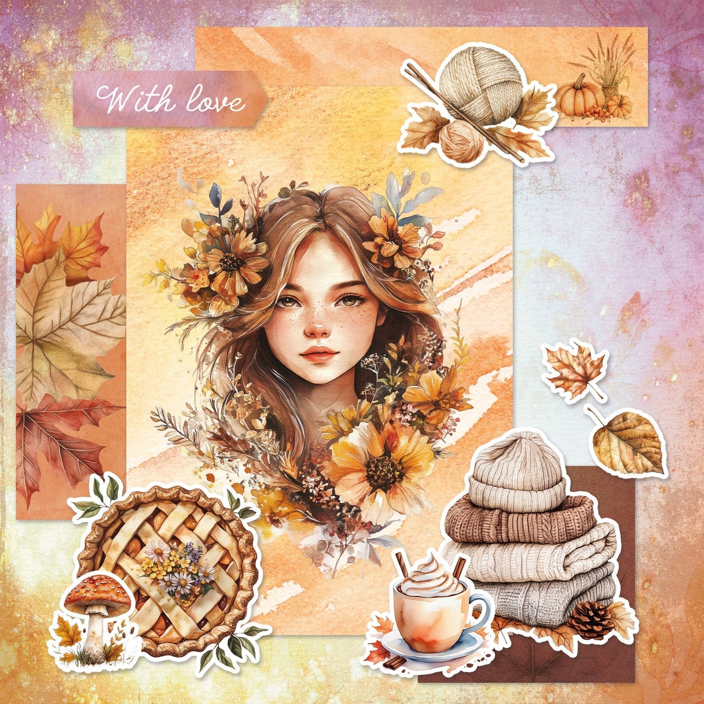 SL Bloc de papiers mixtes Autumn Essentials 42 feuilles
