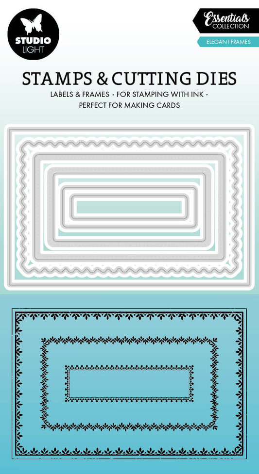 SL Stamp & Cutting Dies Elegant Frames Essentials 100x138x3mm 9 PC nr.68