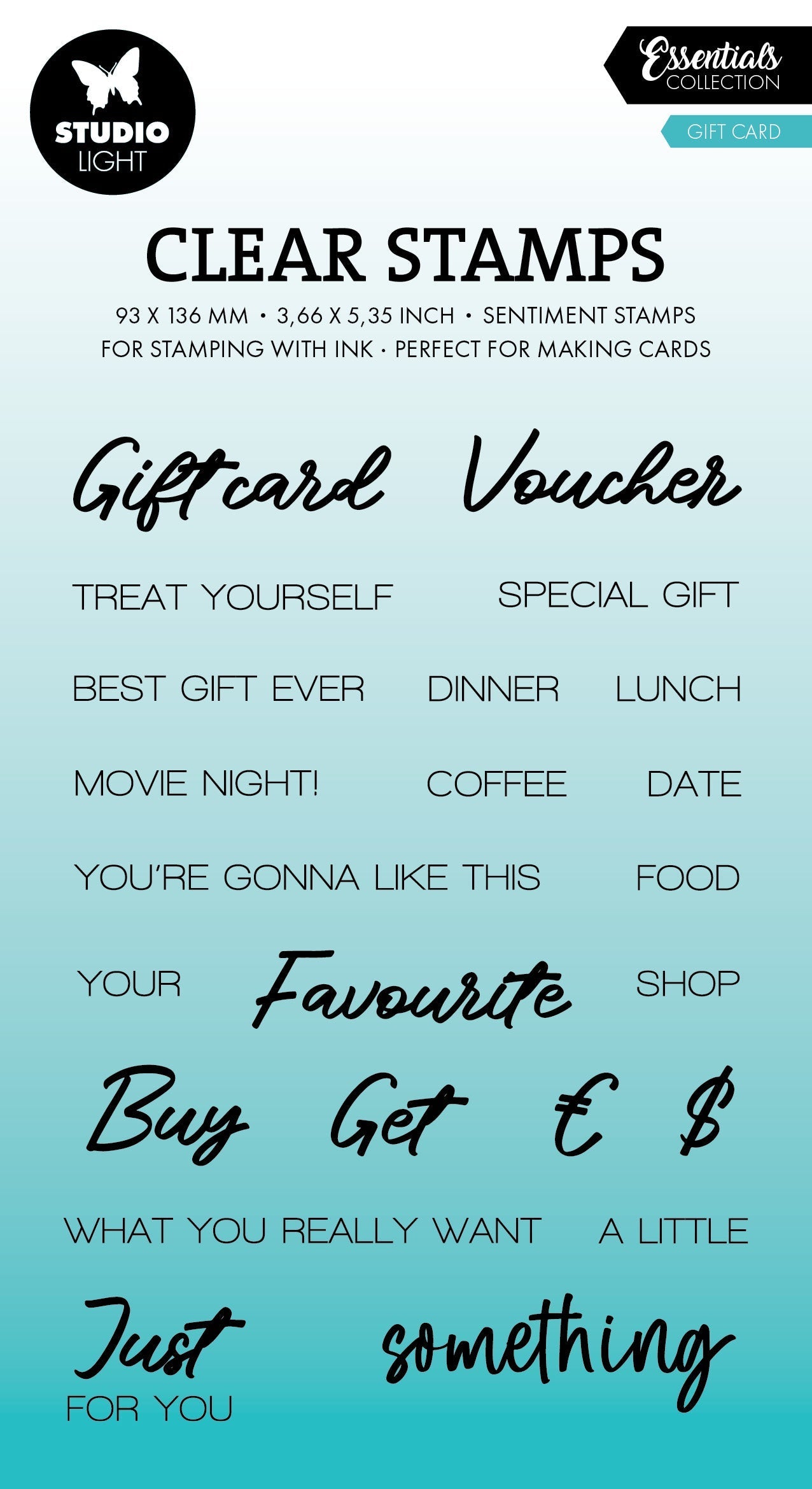 SL Clear Stamp Gift Card Essentials 23 Pieces