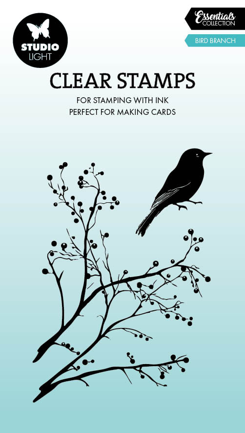 SL Clear Stamp Bird Branch Essentials 62x88x3mm 2 Pieces