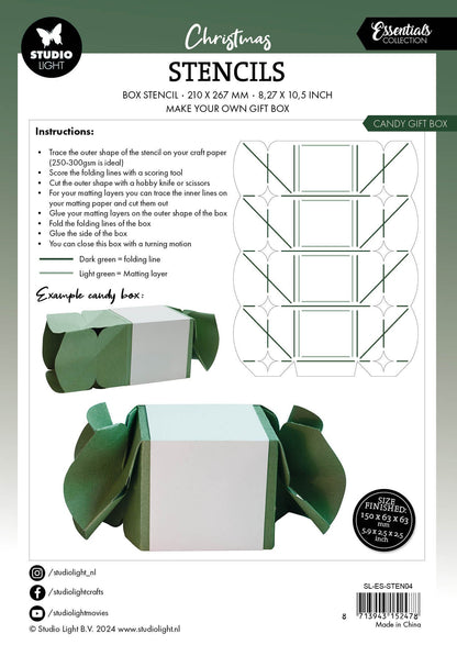 SL Pochoir Boîte Cadeau Friandises Essentiels 1 PC