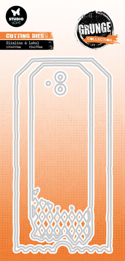 SL Matrices de Découpe Étiquettes Formes Collection Grunge 6 Pièces