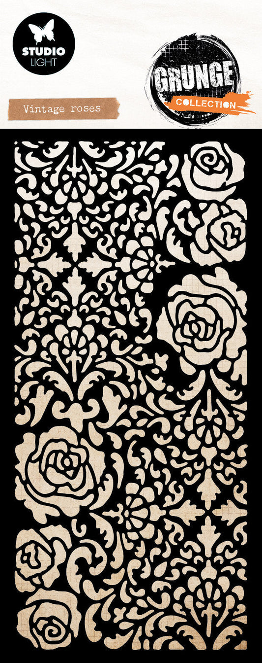 SL Mask Vintage Roses Grunge Collection 100x150x1mm 1 Pieces