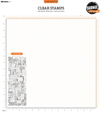SL Clear Stamp Press Letters Grunge Collection 1 PC