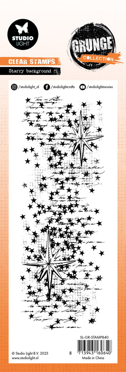 SL Clear Stamp Starry Background Grunge Collection 1 Pieces