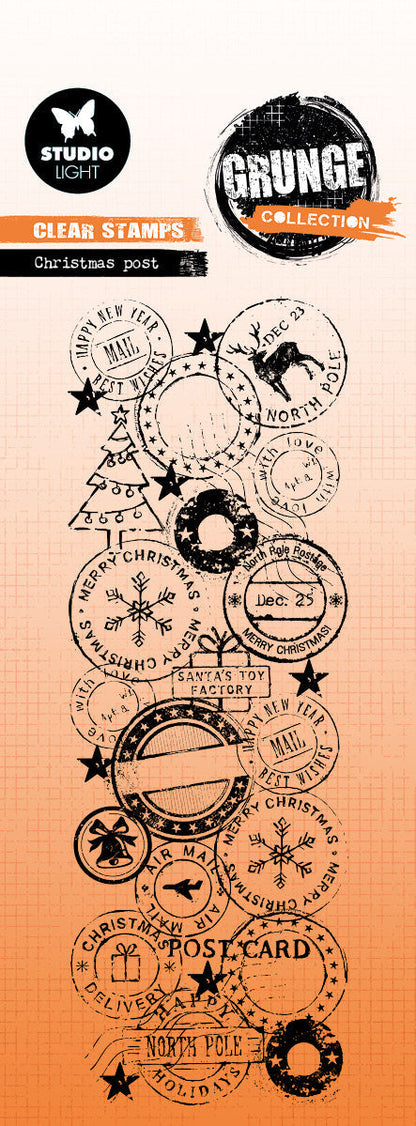 SL Clear Stamp Christmas Post Grunge Collection 1 Pieces