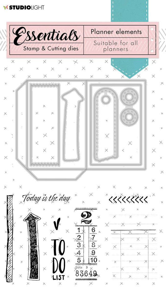 Éléments de planificateur SL Tampon et Matrice de découpe Planner Essentials 110x140mm n°02