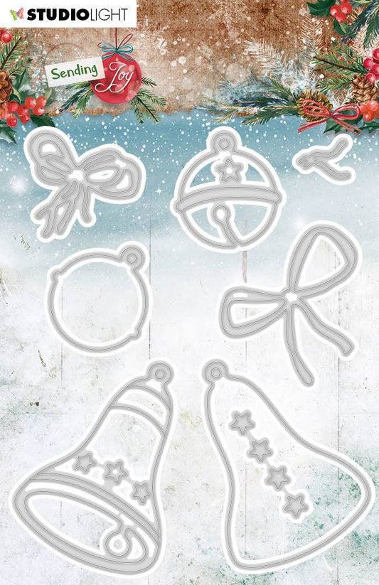 SL Matrice de découpe Cloches de Noël "Sending Joy" 105x130mm n°49