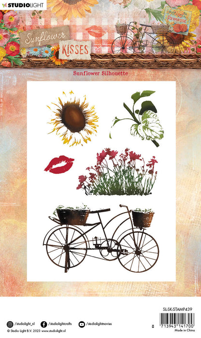 SL Clear Stamp Sunflower Silhouette Sunflower Kisses 89x135x3mm 5 PC nr.439