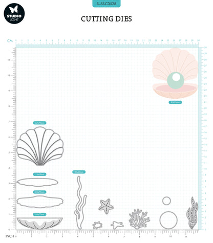 SL Cutting Die Sea Shell Sweet Stories 105x210x1mm 12 PC nr.528