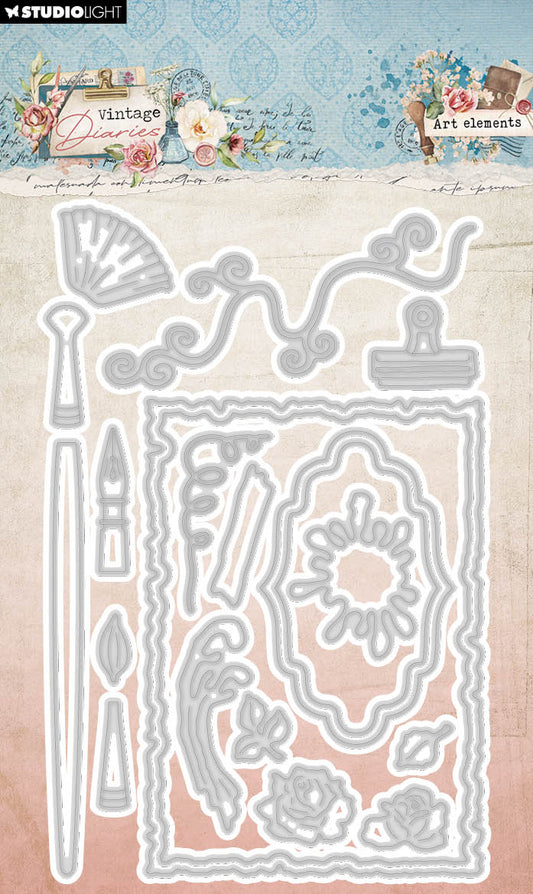 SL Cutting Dies Art Elements Vintage Diaries 20 PC