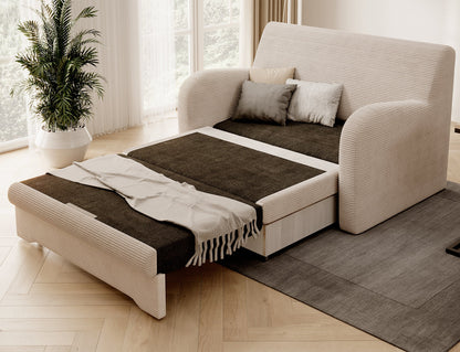 Ario Condo Style 2 Seater Storage Sleeper Sofa - Beige