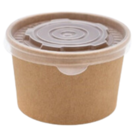 Couvercles en plastique transparent pour pots à soupe en papier de 120 ml