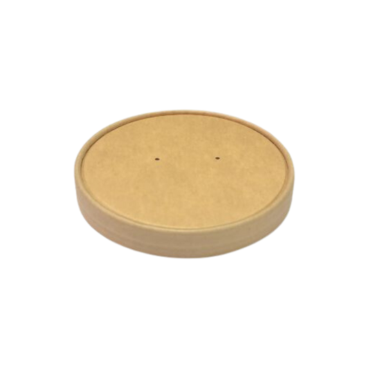 Couvercles en papier pour gobelets à soupe en papier Kraft de 8 à 16 oz - 500 pièces