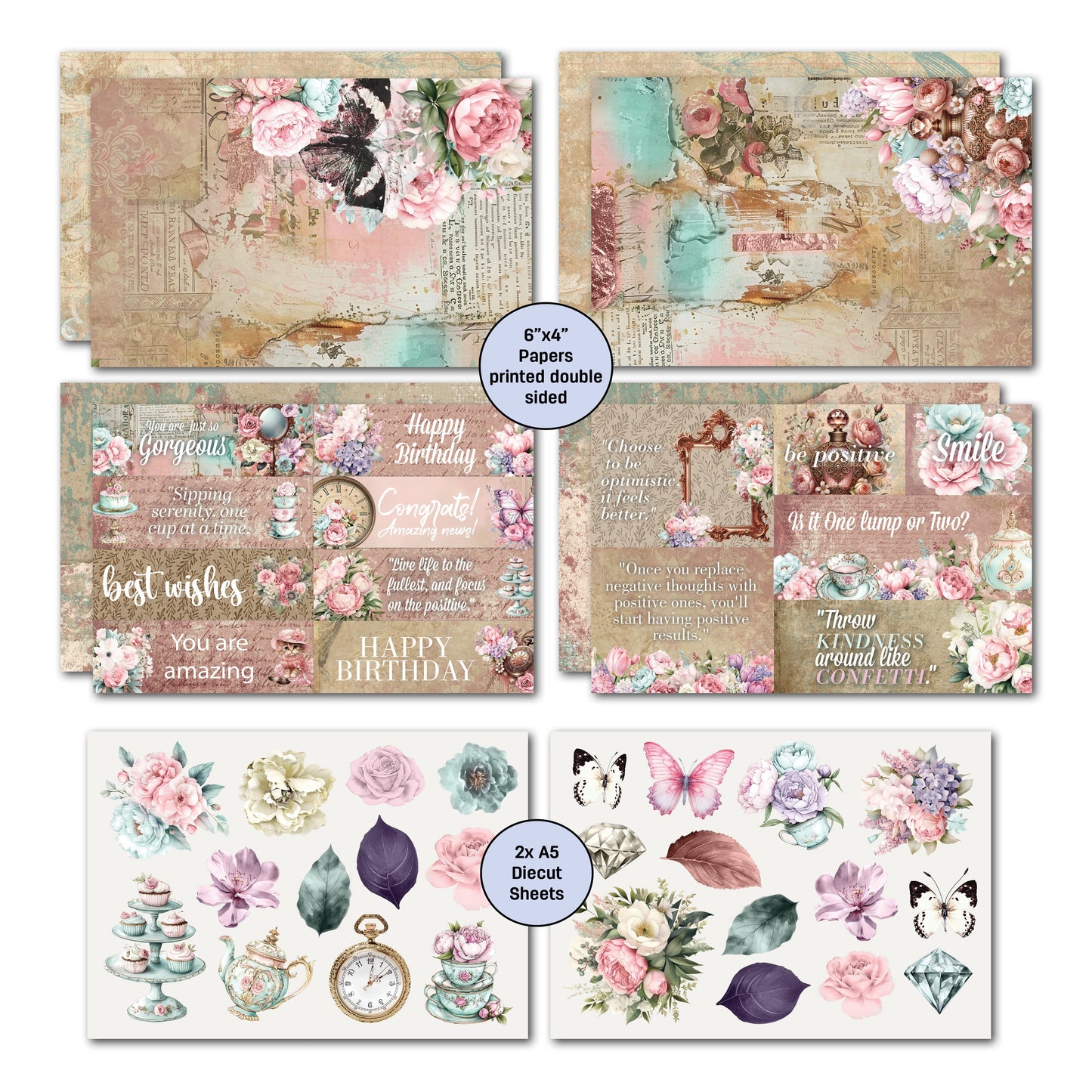 3Quarter Designs Positivi-Tea 6x4 Card Pack