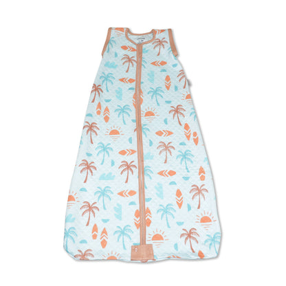 Bamboo Classic Sleeping Sack w/Detachable Sleeves 1 TOG(Sunny Shores Print)