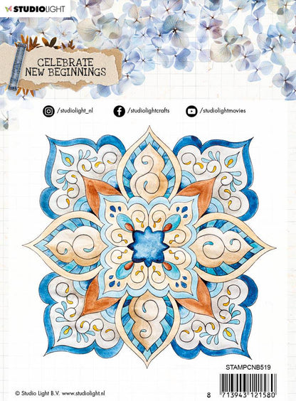 Clear Stamp background Celebrate New Beginnings 150x150mm nr.519