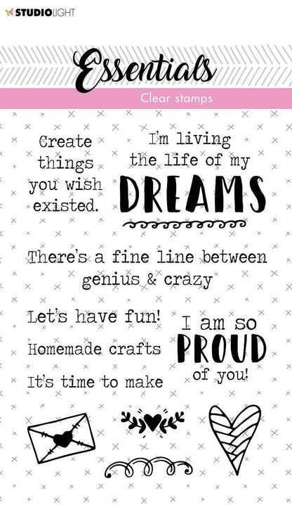 Clear Stamp Text EN Dreams Essentials 105x148mm nr.520