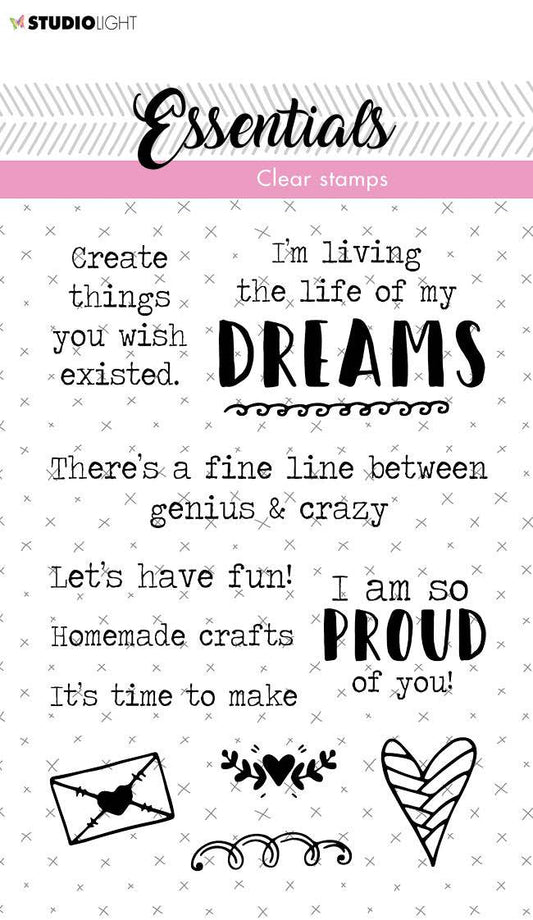 Clear Stamp Texte FR Rêves Essentiels 105x148mm n°520