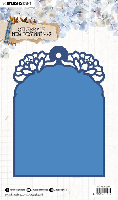 Cutting & Embossing Die Cardshape Celebrate New Beginnings 142x201mm nr.379