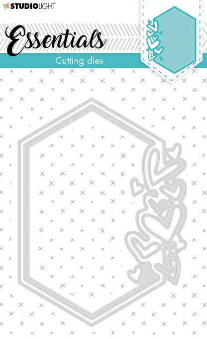 Cutting Die Small shape hexagon hearts Essentials 90x122mm nr.389