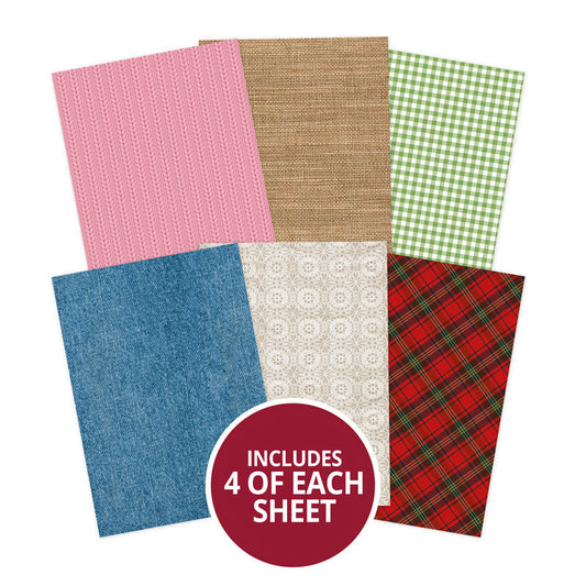 Stickables A5 Self-Adhesive Papers - Fabric