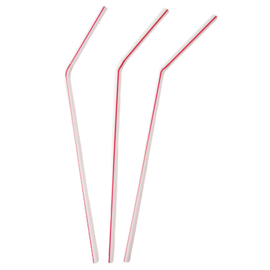 Pailles à milkshake flexibles non emballées de 8 po