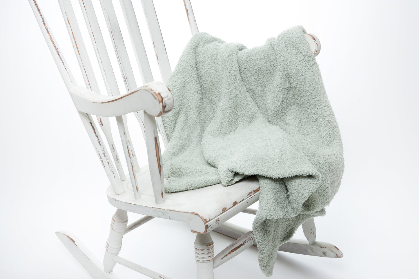 Couverture double couche imprimée pour tout-petits, motif sauge du désert uni