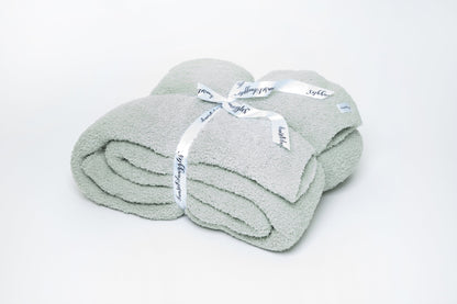 Solid Doubled Layered in Desert Sage Twin Bed Blanket