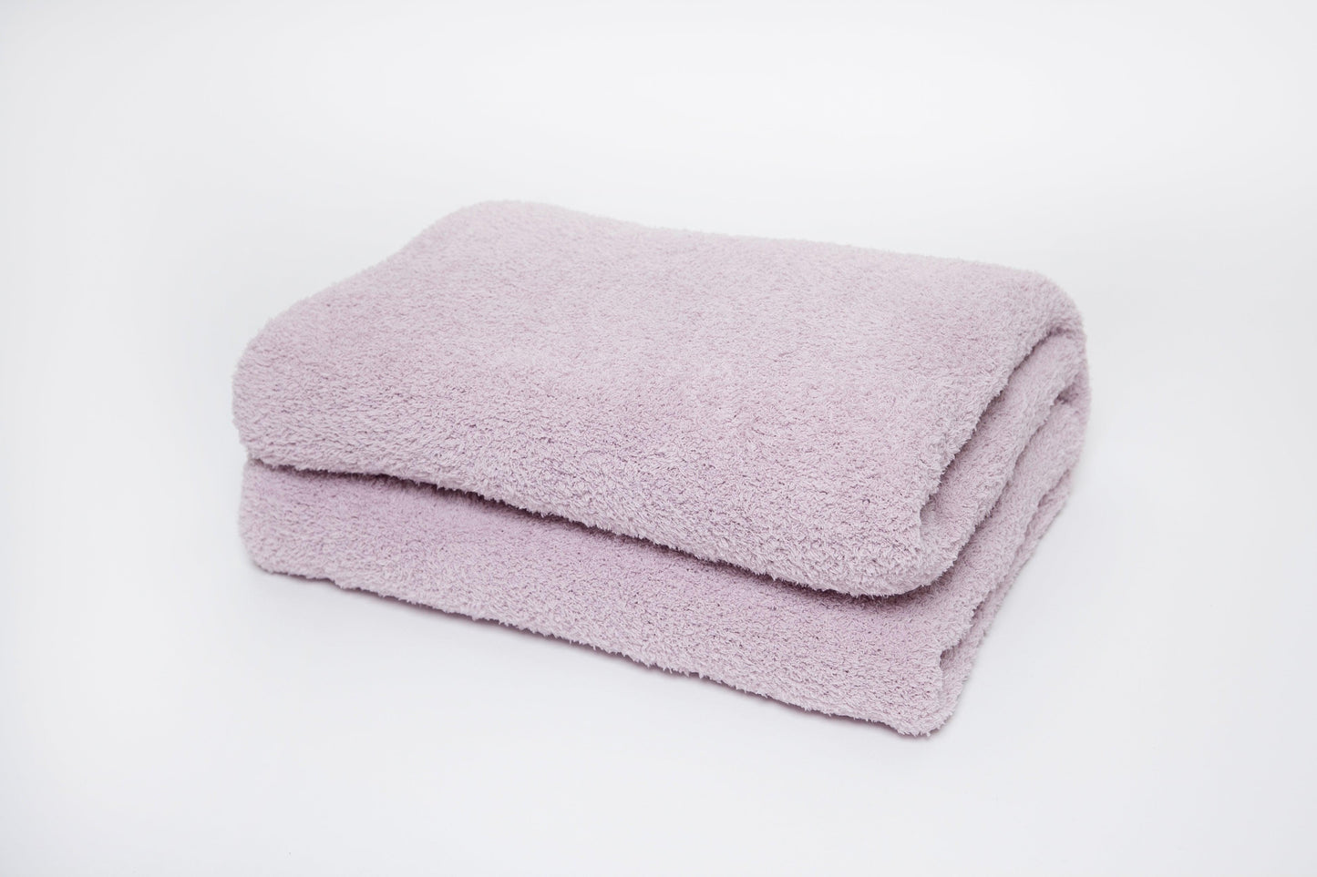 Jeté de lit double épaisseur uni imprimé lilas glacé