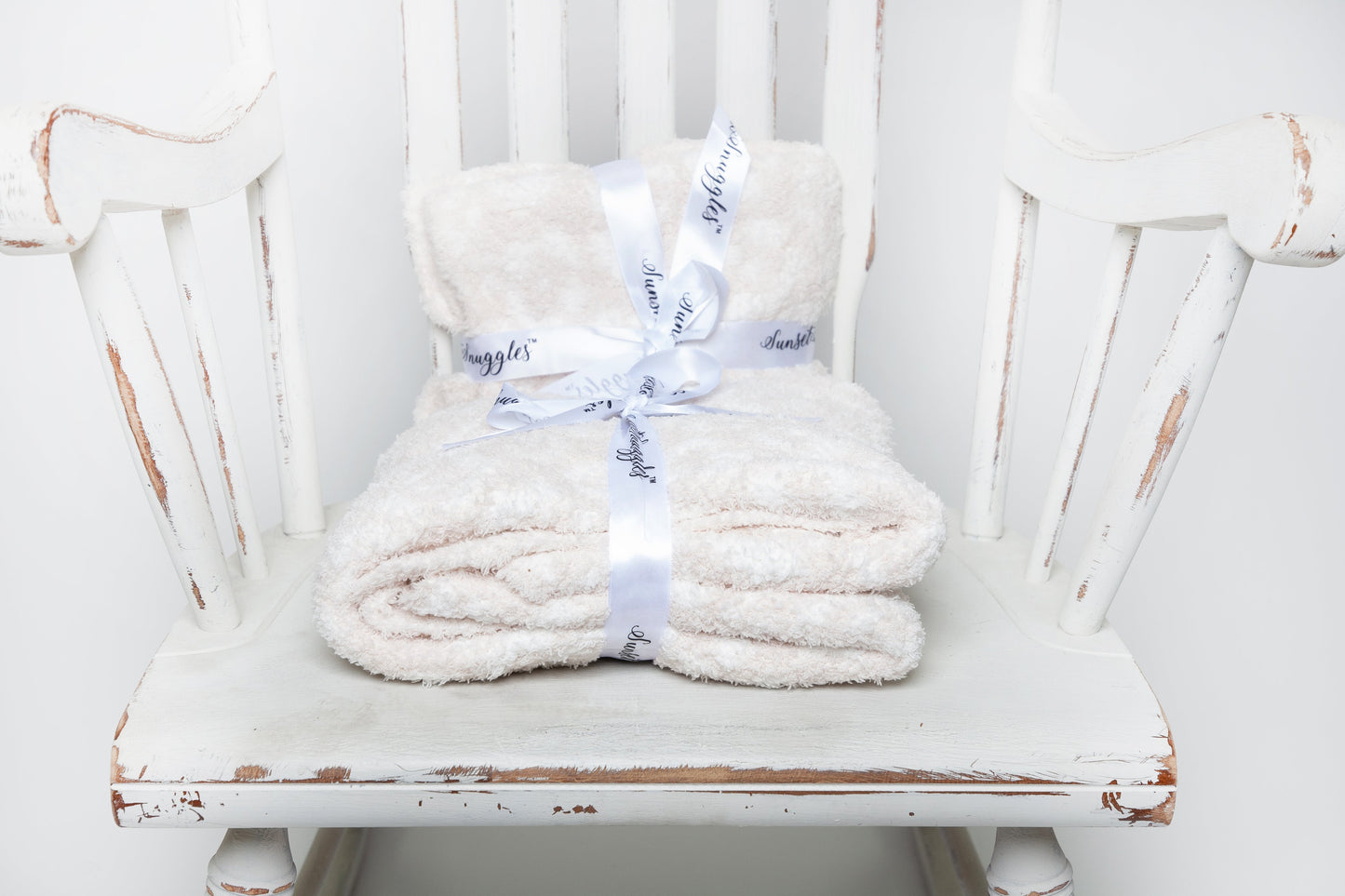Couverture pour tout-petit imprimée léopard 2.0 blush et blanc cassé