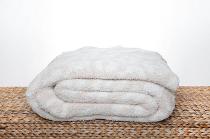 Blushing Beige & Off White Leopard 2.0 Print Extended Throw