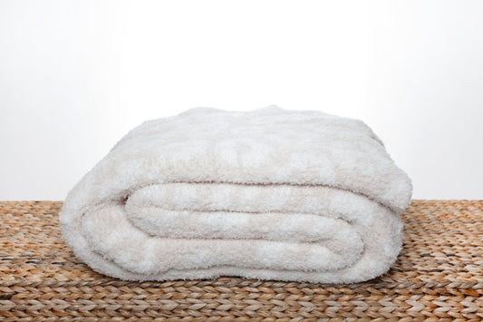 Blushing Beige & Off White Leopard 2.0 Print Extended Throw