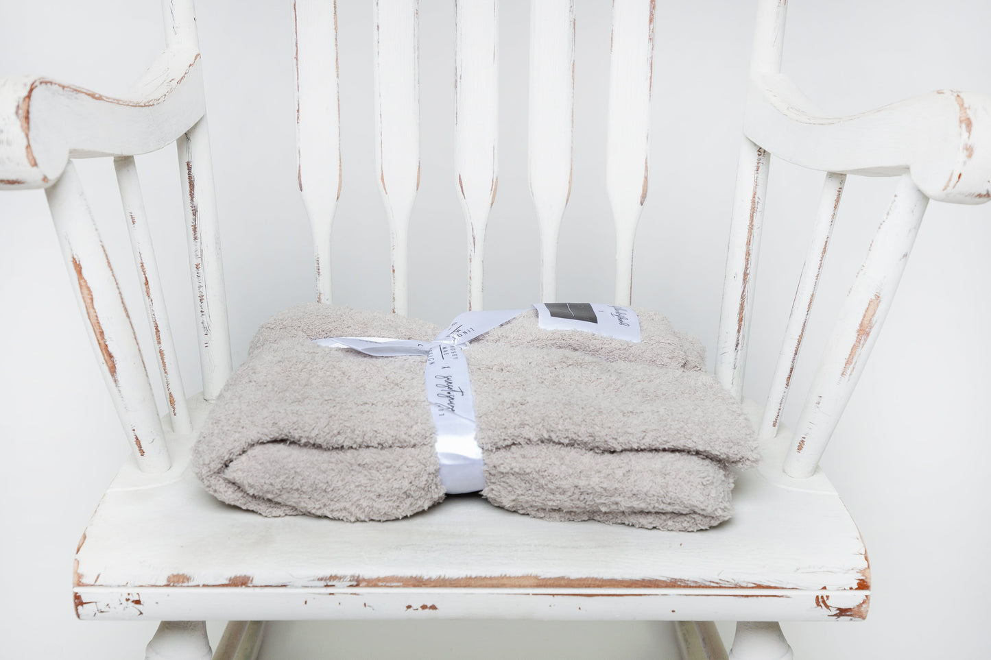 Foggy Dew Cable Knit Toddler Blanket