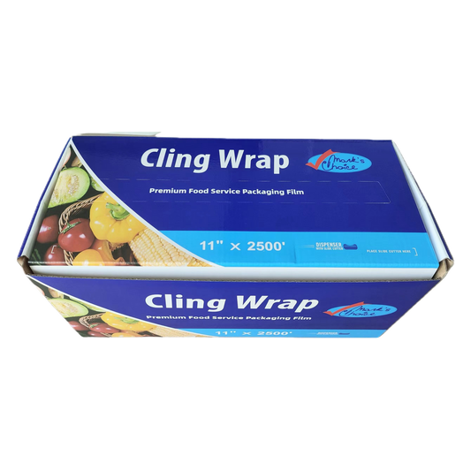11" x 2500 ft Professional Food Wrap Film with Integrated Slide Cutter