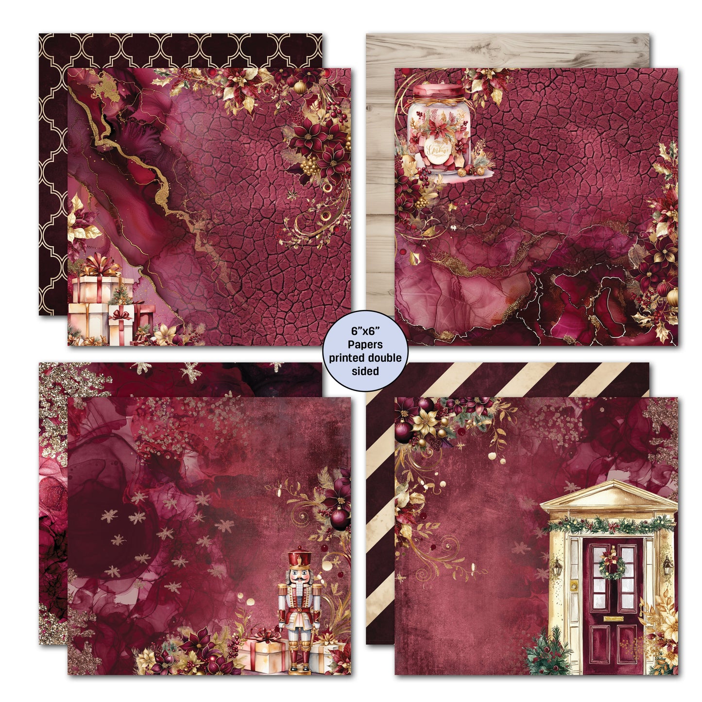 3Quarter Designs Sugarplum Wreath 6x6 Paper Pack