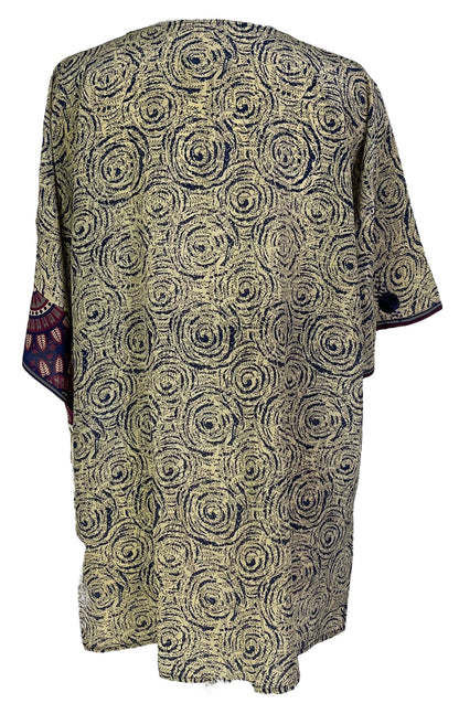 PRC6912 Avatar Pure Silk Kimono-Sleeved Jacket with Belt